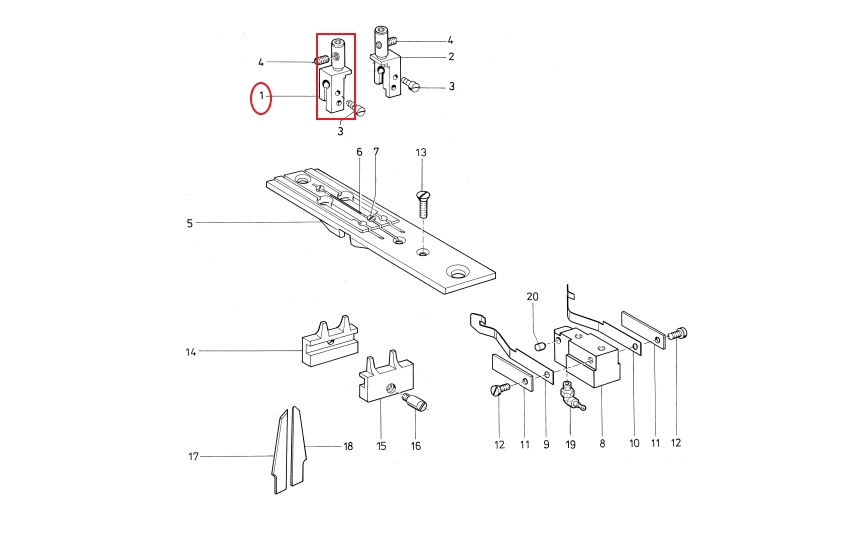 MORSETE IZQUIERDO AUTÓMATA BOLSILLOS DURKOPP 745