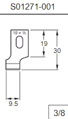 CUCHILLA DE IMPACTO MÁQUINA OJALES 3/8' - KNIFE BUTTON HOLE MACHINE