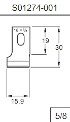 CUCHILLA DE IMPACTO MÁQUINA OJALES 5/8' - KNIFE BUTTON HOLE MACHINE