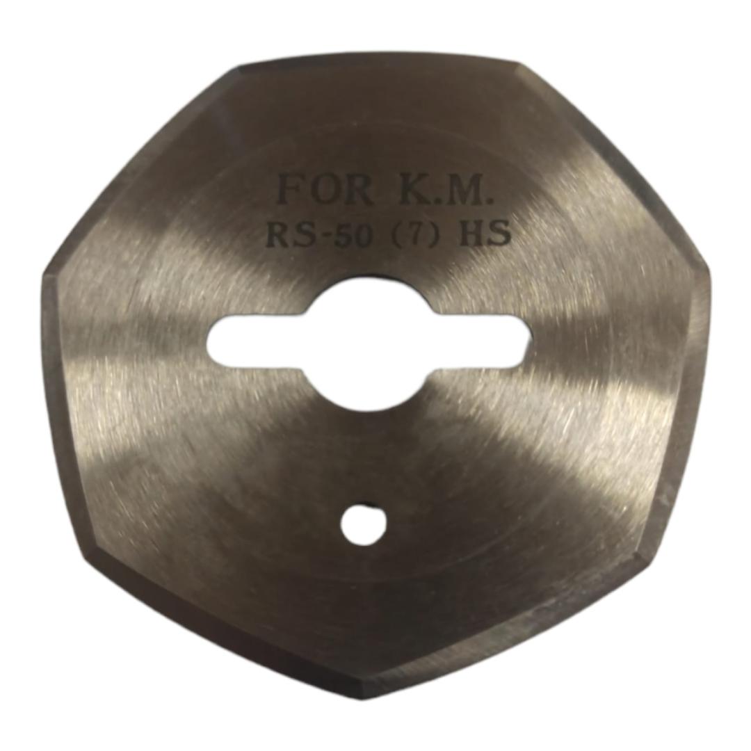 KM RS-50 (7) CUCHILLA HEPTAGONAL 5' (127MM) MÁQUINA DE CORTE KM - HEPTAGONAL KNIFE HS