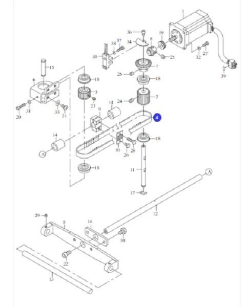 CORREA DENTADA EJE Y AMS 210D JUKI - Y TIMING BELT