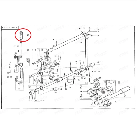 TORNILLO PRESIÓN BARRA DE PRENSATELAS DURKOPP