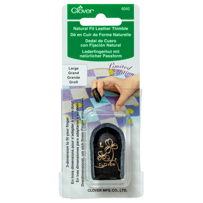 DEDAL DE CUERO GRANDE L CLOVER BLACK