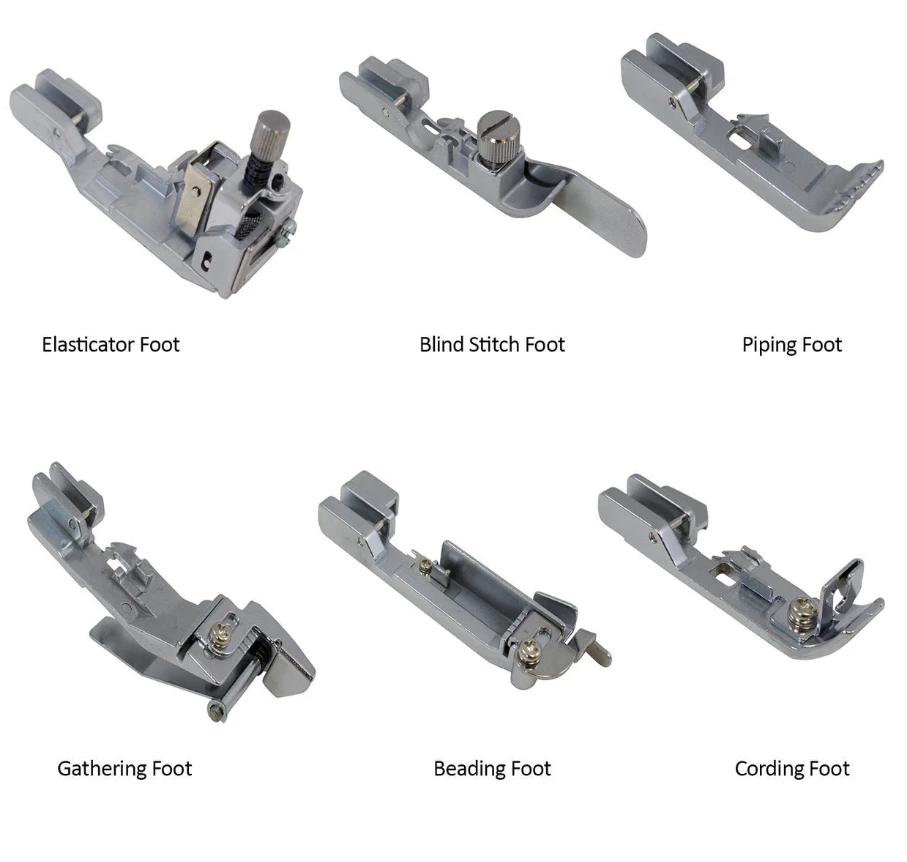 SET 6 PRENSATELAS PARA OVERLOCK JUKI