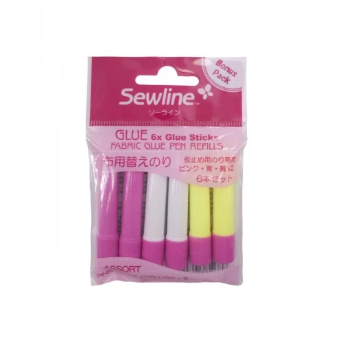 SEWLINE RECAMBIOS PEGAMENTO AZUL/ROSA/AMARILLO 6U