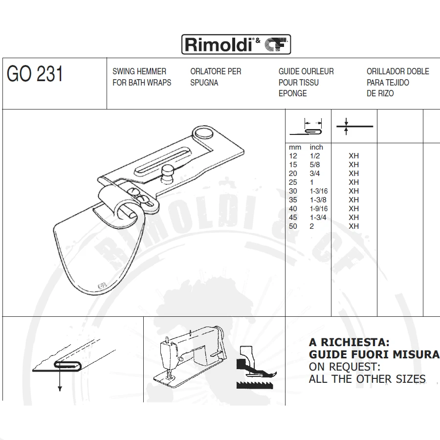 ORILLADOR DOBLE POARA TEJIDO GRUESO