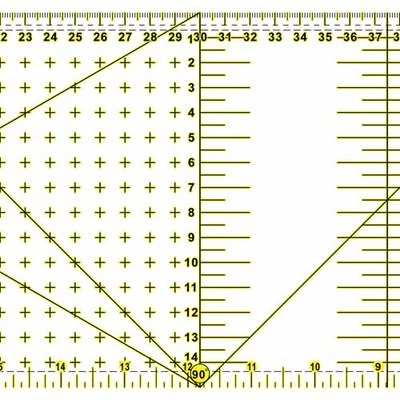 REGLA PATCHWORK PULGADAS Y CM 60X15