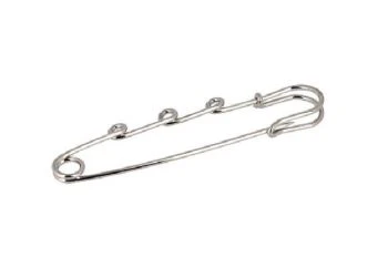 IMPERDIBLE KILT ESPIRAL 76 MM PLATA