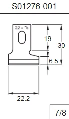 CUCHILLA DE IMPACTO MÁQUINA OJALES 7/8'   KNIFE BUTTON HOLE MACHINE