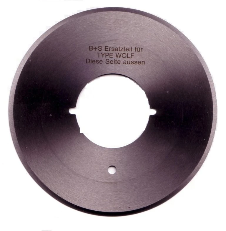 CUCHILLA CIRCULAR 4' MÁQUINA DE CORTE WOLF   CIRCULAR KNIFE HSS