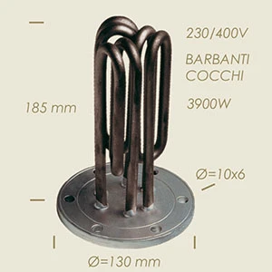 RESISTENCIA COCCHI BARBANTI 3.900W   ELEMENT WITH FLANGE