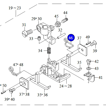 MUELLE DERECHO PRENSATELAS MÁQUINA RECUBRIDORA JUKI   SPRING RIGHT