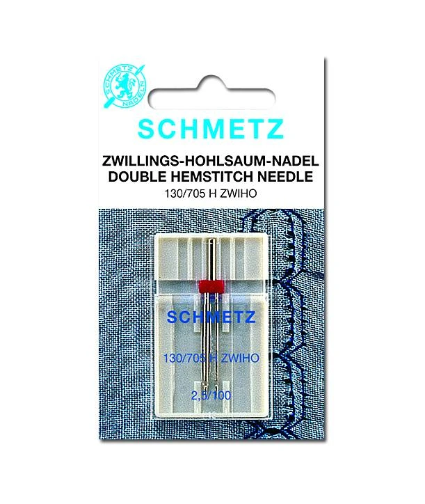 AGUJA DOMÉSTICA GEMELA ALADA PARA CALADOS Y VAINICA Nº100 SCHMETZ