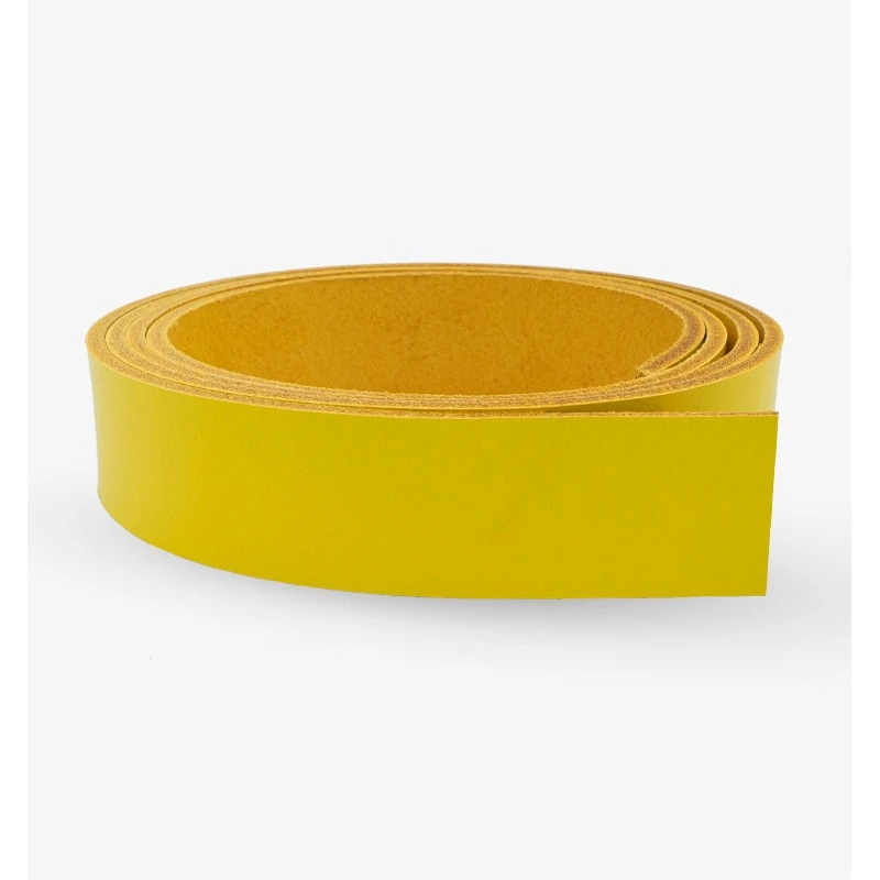 CORREA CUERO NATURAL 2.5 CM AMARILLO