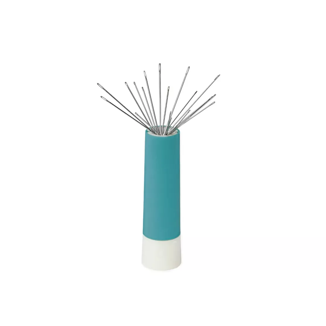 GUARDA AGUJAS ROTATORIO PRYM TURQUESA CON AGUJAS