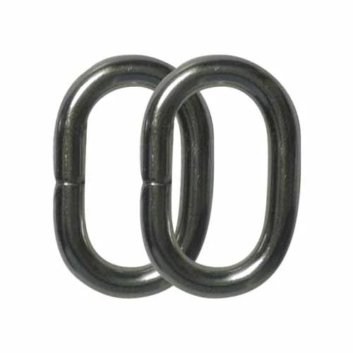 CIERRE OVAL 25MM PLATA BOLSA 2 U.