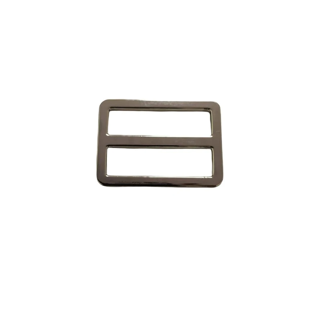 HEBILLA RECTANGULAR DE ANILLO PLANO 31MM PLATA