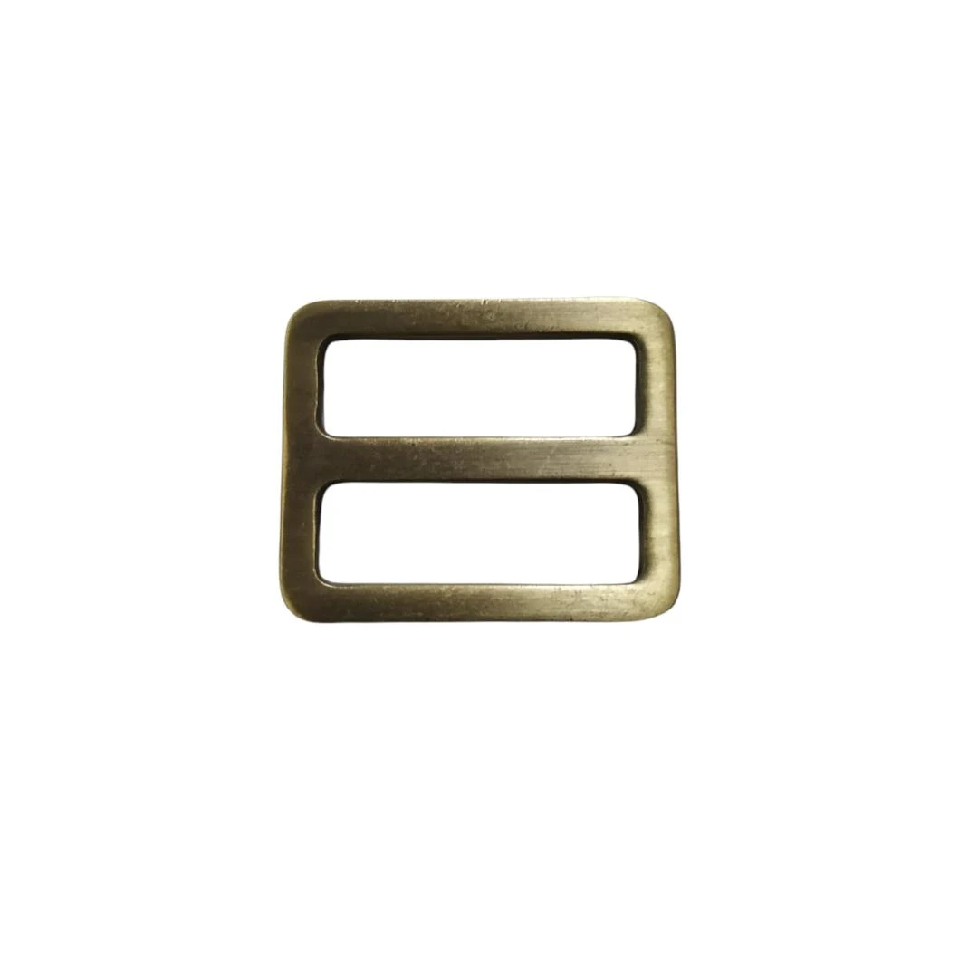 HEBILLA RECTANGULAR DE ANILLO PLANO 25MM BRONCE