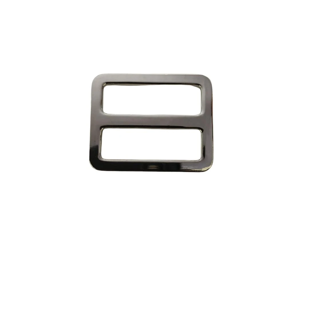 HEBILLA RECTANGULAR DE ANILLO PLANO 25MM PLATA