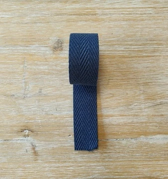 CINTA ALGODÓN AZUL MARINO Nº7 25MM 25CM