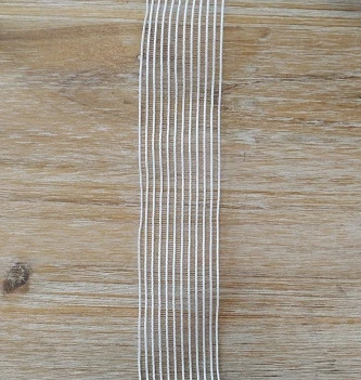 GOMA PARA FRUNCIR 40MM BLANCO ROLLO