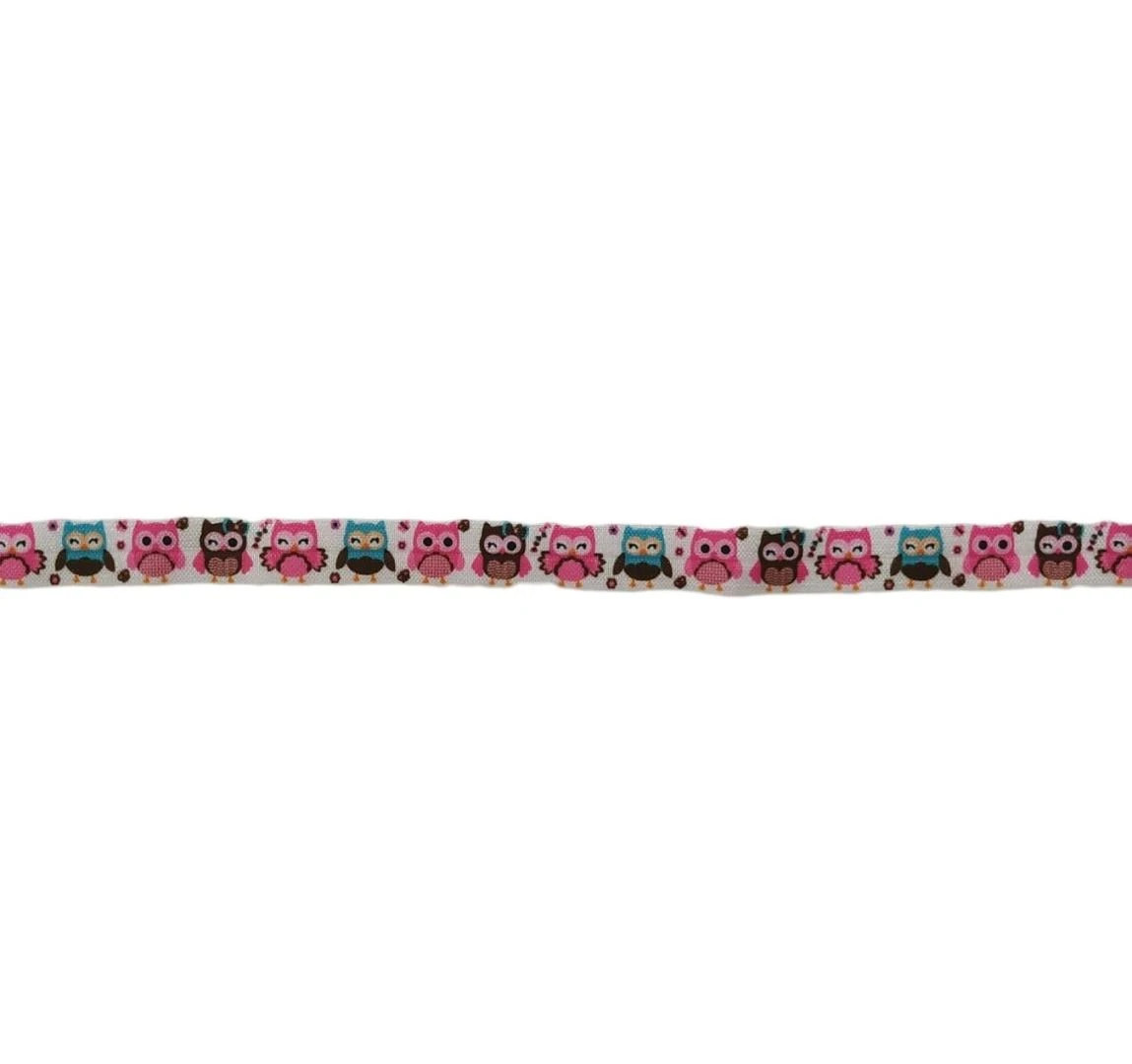 BIES ELÁSTICO FOE MULTICOLOR 15MM BUHOS 23CM