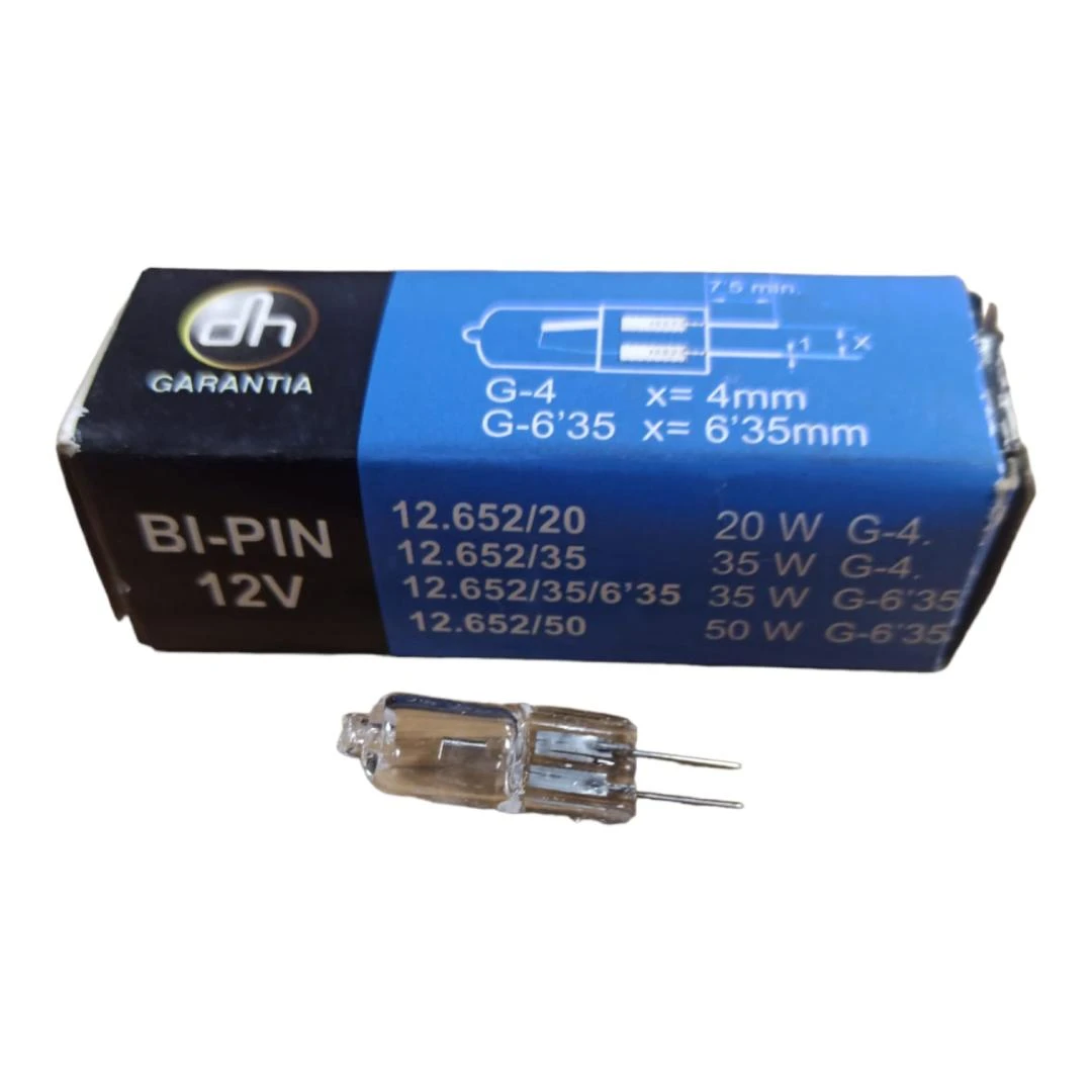 LÁMPARA HALÓGENA BI PIN 20W 12V G4