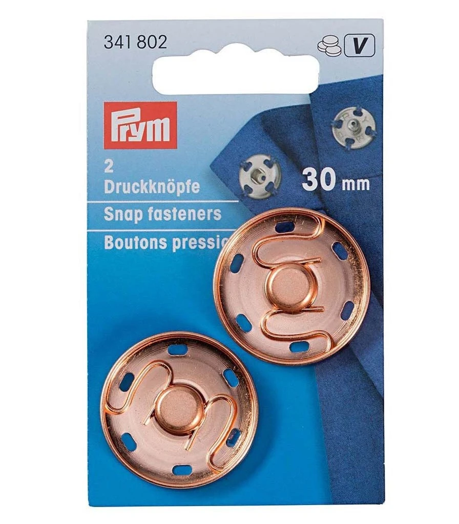 BROCHES DE PRESIÓN 30 MM ORO ROSA