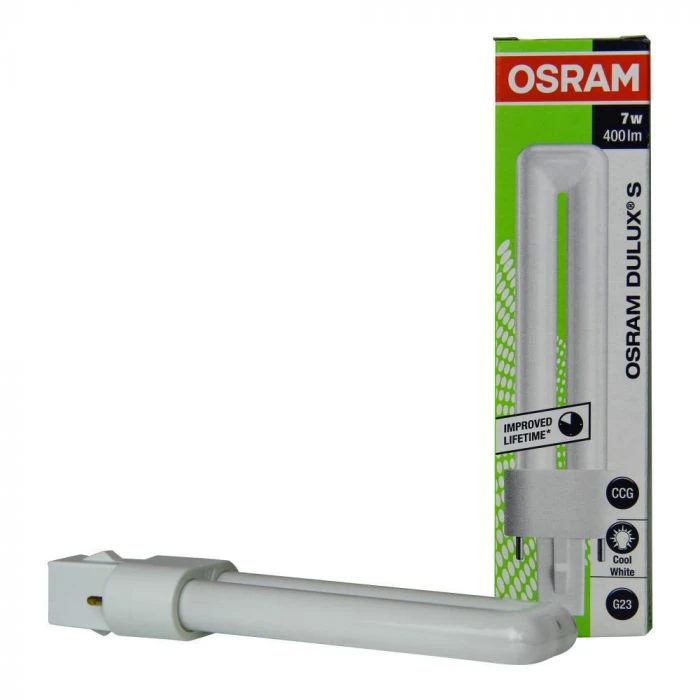 BOMBILLA BAJO CONSUMO DULUX S 7W G23 400LM OSRAM