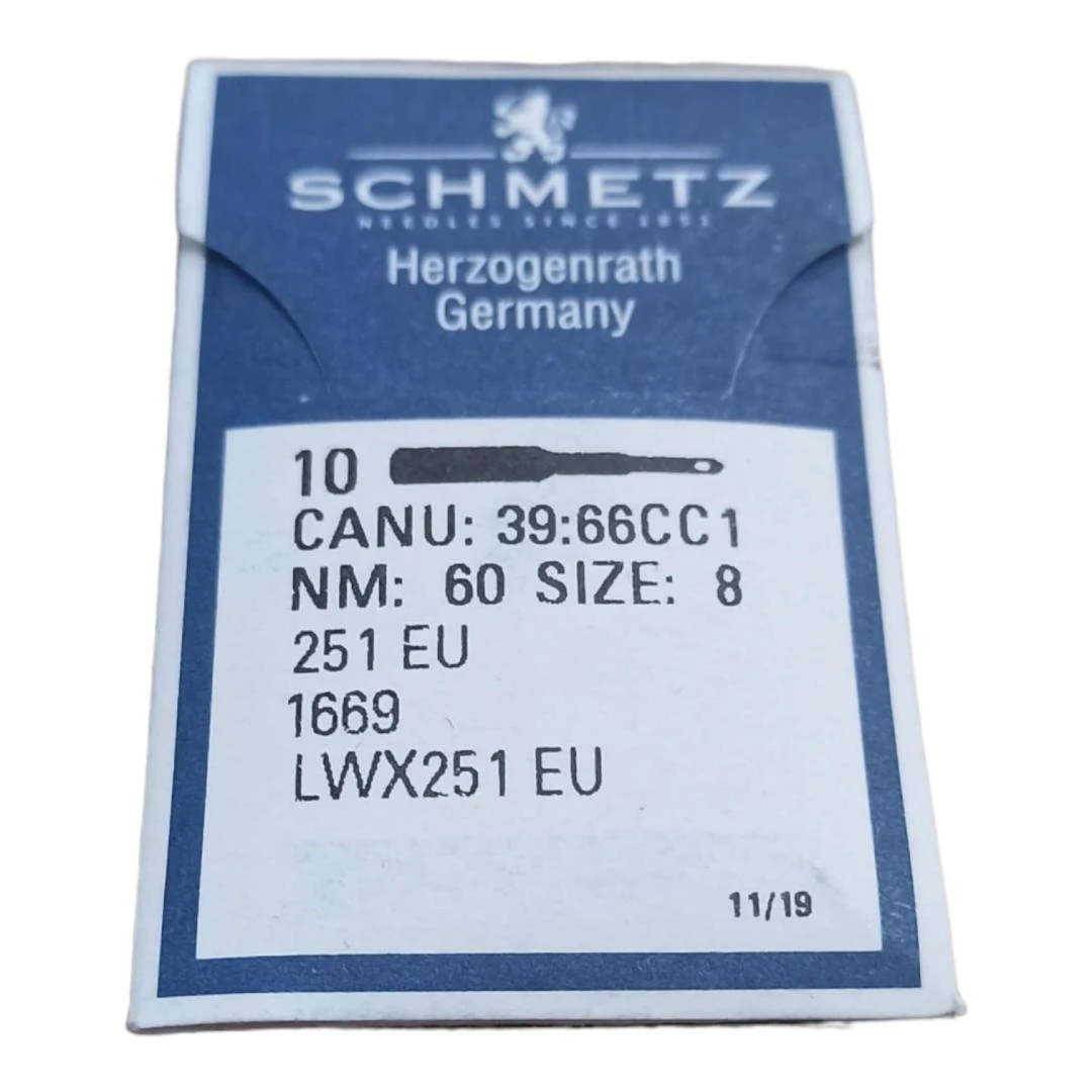 AGUJAS 251 EU PUNTADA INVISIBLE NM 60 SCHMETZ