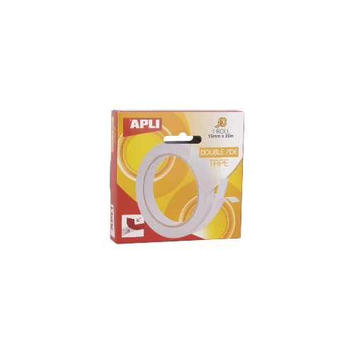 CINTA ADHESIVA DOBLE CARA 15 MM X 20 M APLI
