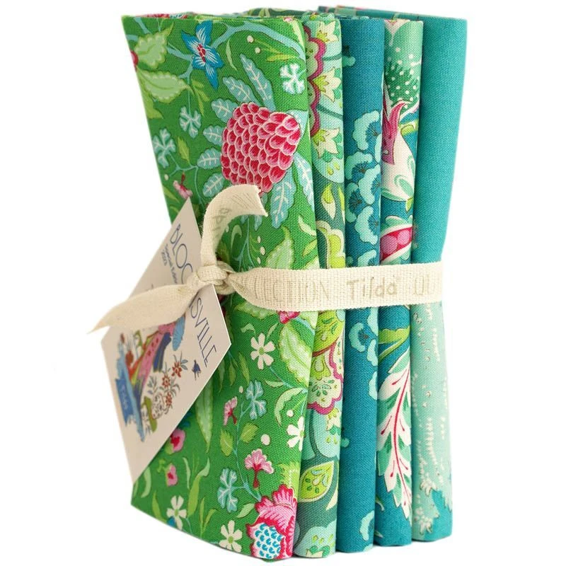 TELA TILDA FAT QUARTER BLOOMSVILLE VERDE