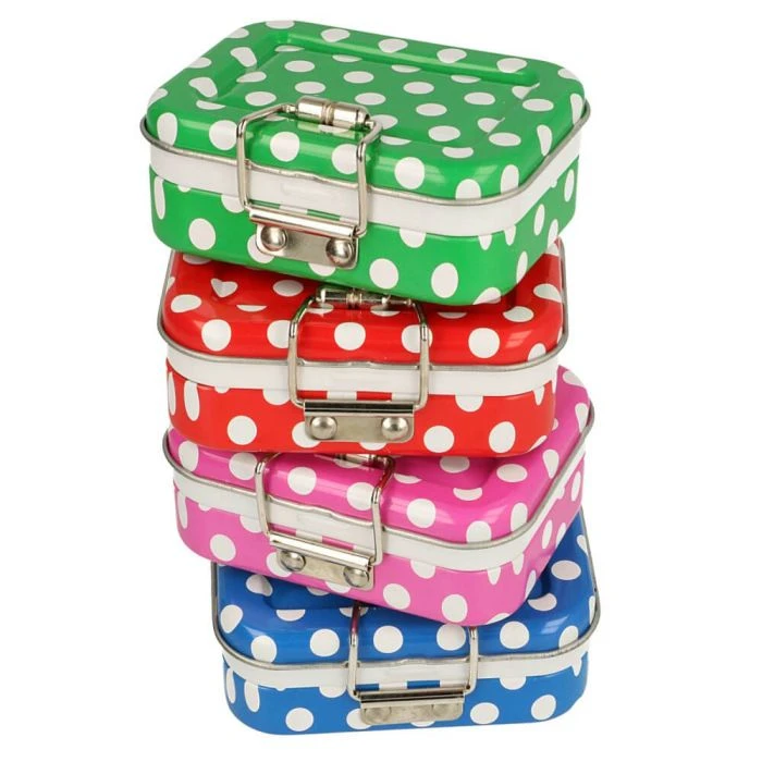 COSTURERO VIAJE METÁLICO LUNARES AZUL