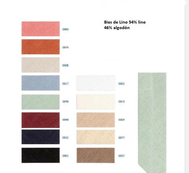 BIES PERFILADO LINO 30 MM ROLLO 20 METROS