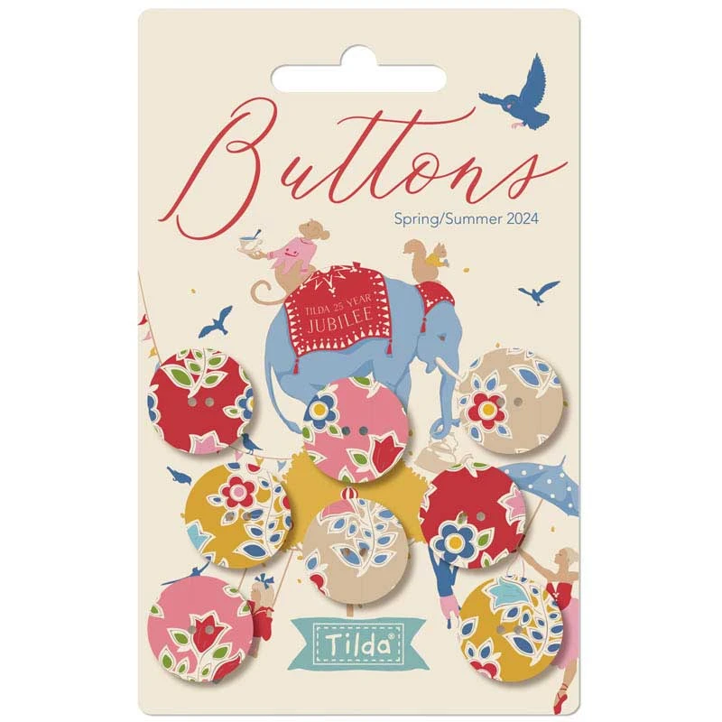 BOTONES TILDA 18 MM FARM FLOWERS JUBILEE