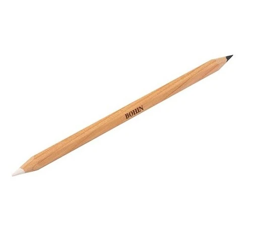 LÁPIZ DE TIZA BICOLOR BLANCO + NEGRO