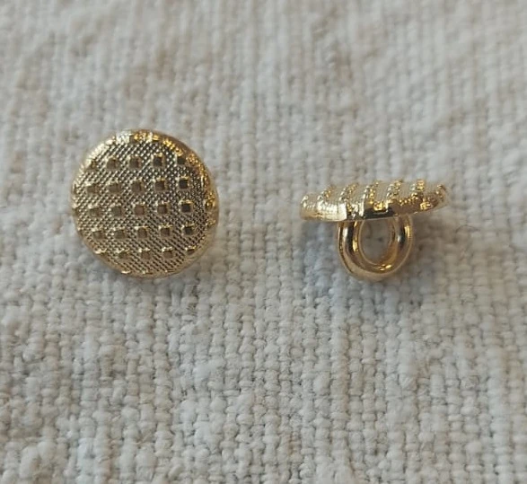 BOTÓN METÁLICO DE PIÉ 10 MM DORADO