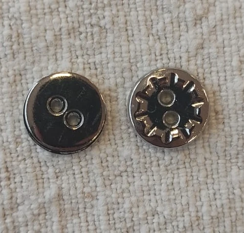 BOTÓN METÁLICO 11,5 MM PLATA