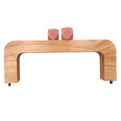 BOQUILLA DE BOLSO MADERA CUADRADA ROSA