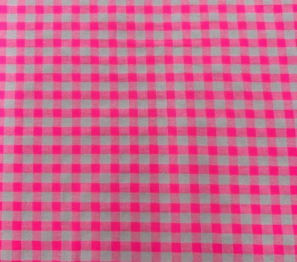 TELA VICHY SEERSUCKER ROSA FLÚOR