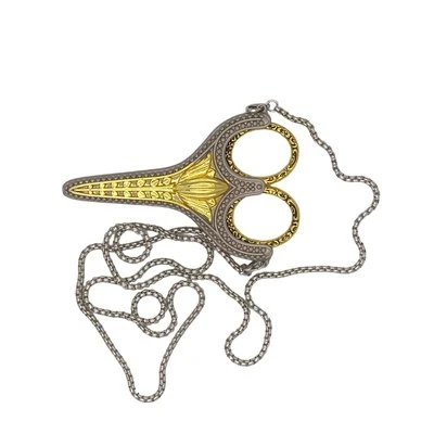 TIJERA TIPO CHATELAINE DE BORDAR ORO/PLATA