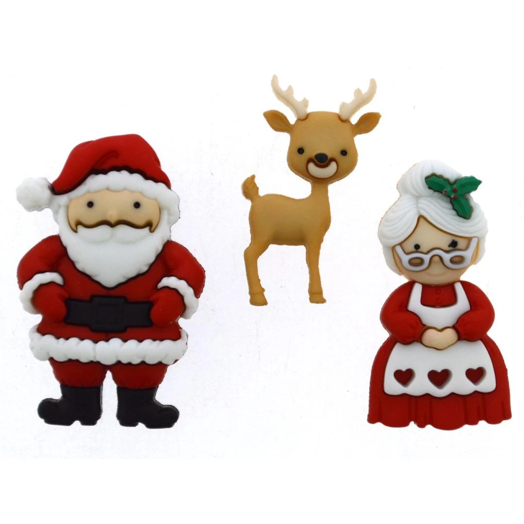 BOTONES DECORATIVOS MR AND MRS CLAUS