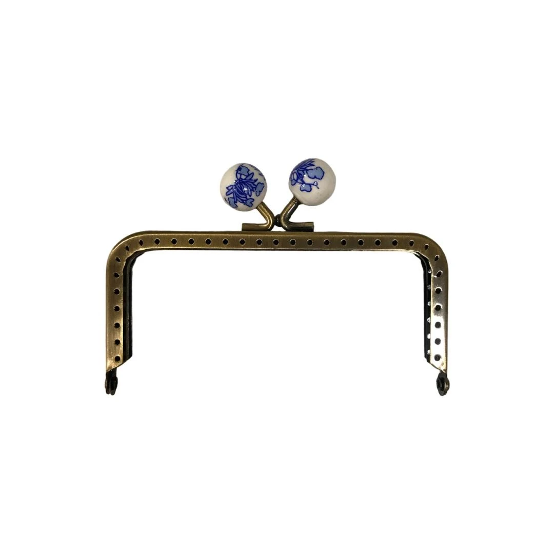 BOQUILLA BOLSO MONEDERO 10X5 BOLA ORIENTAL AZUL