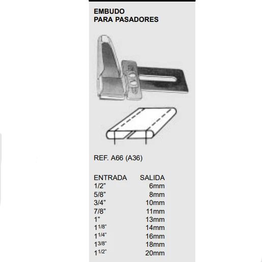 EMBUDO DE PASADORES A-36 / S-66