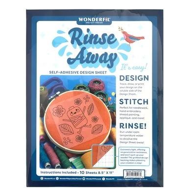 PAPEL SOLUBLE ADHESIVO WONDERFIL PARA BORDAR UNIDAD