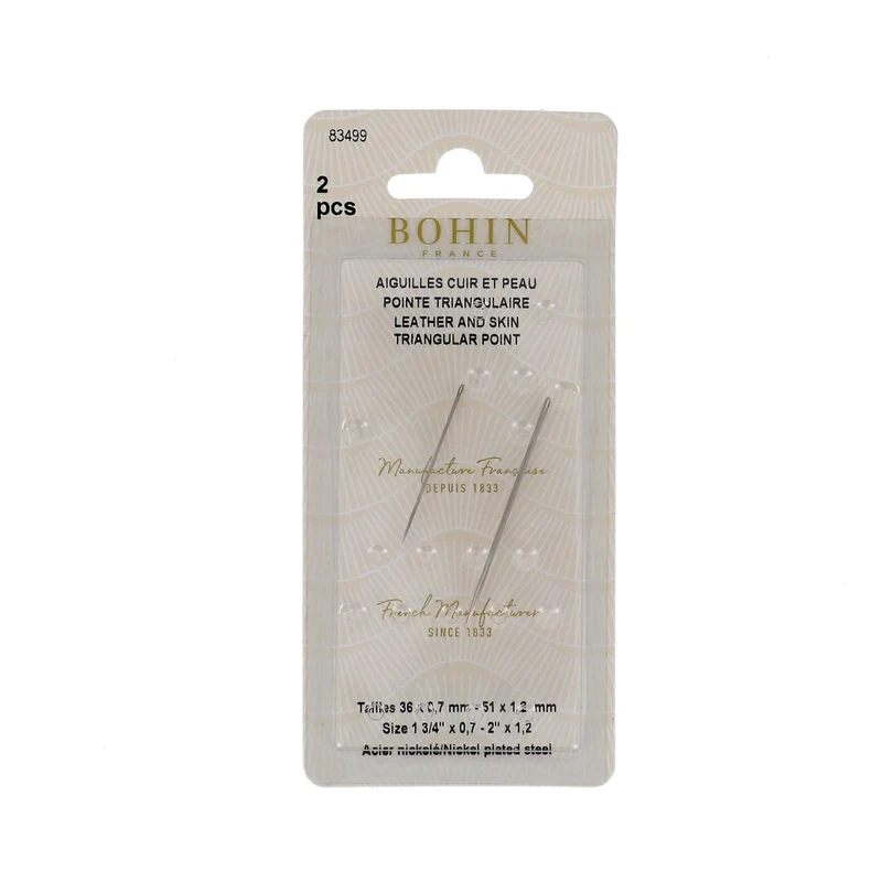 AGUJAS BOHIN PARA COSER CUERO Nº 3 Y 7