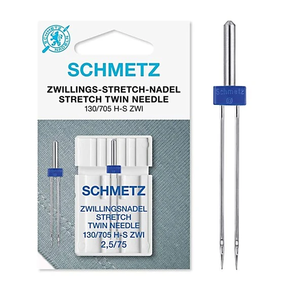 AGUJA DOMÉSTICA GEMELA STRETCH 2,5MM Nº75 SCHMETZ