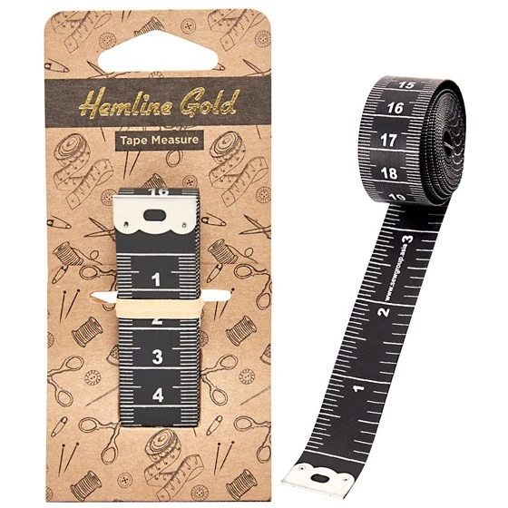 CINTA MÉTRICA NEGRA HEMILINE GOLD