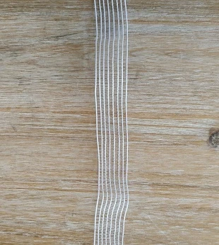 GOMA PARA FRUNCIR 25MM BLANCA 25CM