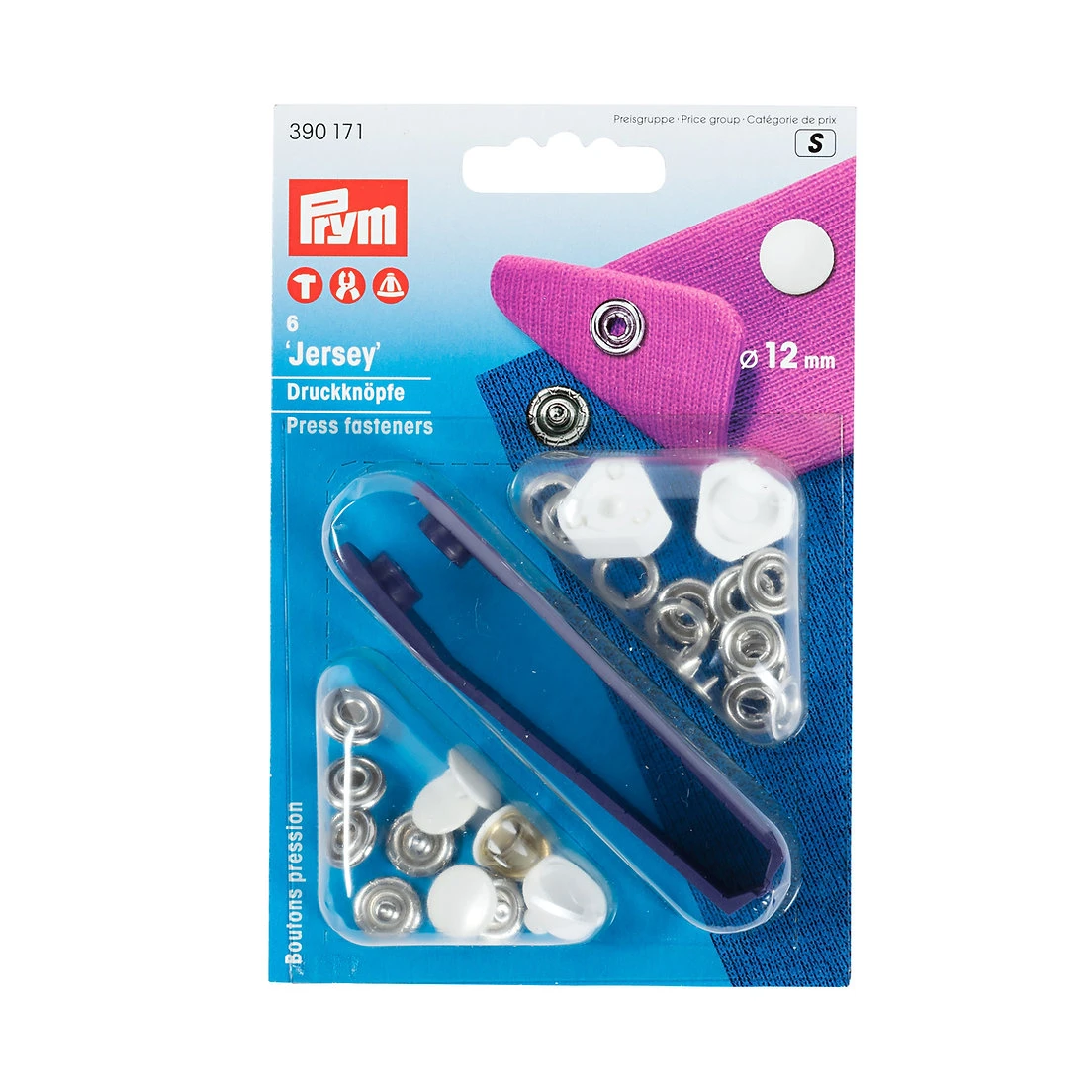 BROCHES JERSEY 12MM PRYM